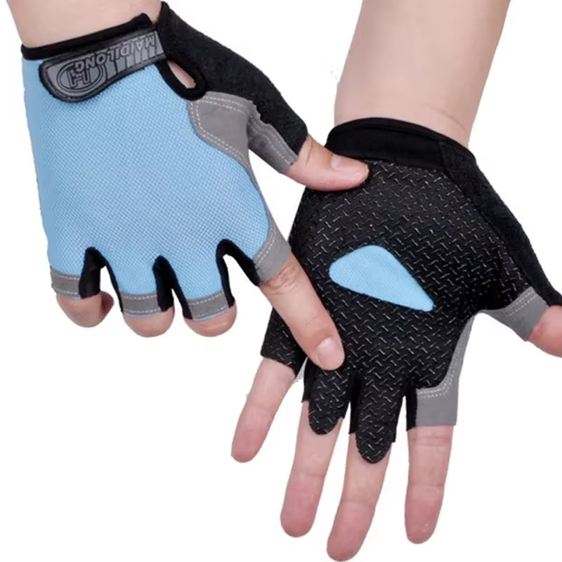 HOT Cycling Anti-Slip Anti-Sweat Men Women Half Finger Gloves Breathable Anti-Shock Sports Gloves Bike Bicycle Glove