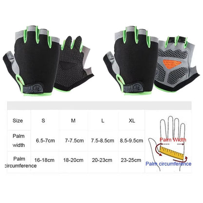 HOT Cycling Anti-Slip Anti-Sweat Men Women Half Finger Gloves Breathable Anti-Shock Sports Gloves Bike Bicycle Glove