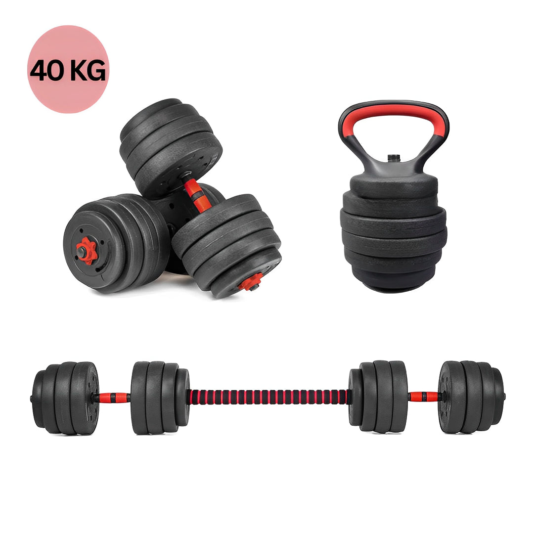 15/20/30/40 Kg Dumbbell Barbell Weight Set Pair Hand Weights Gym Fitness Workout