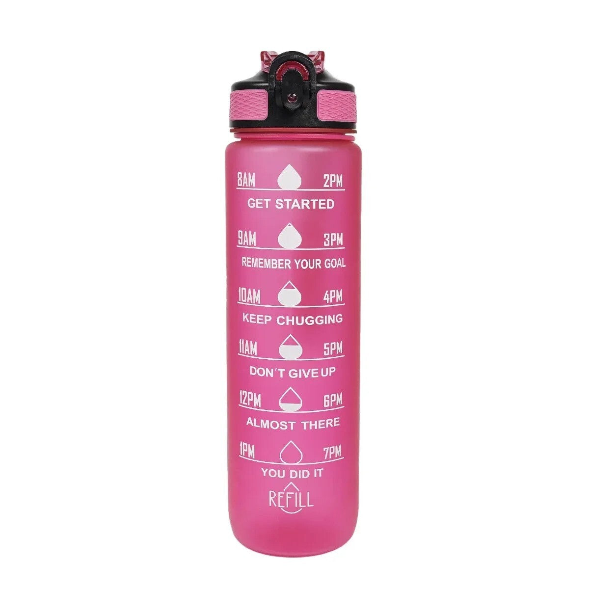 1000ML Capacity Sports Water Bottle Motivational Leak Proof Gym & Sports Drink