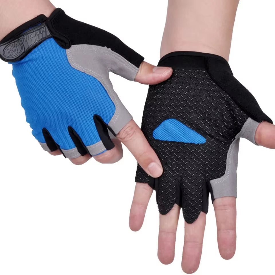 HOT Cycling Anti-Slip Anti-Sweat Men Women Half Finger Gloves Breathable Anti-Shock Sports Gloves Bike Bicycle Glove