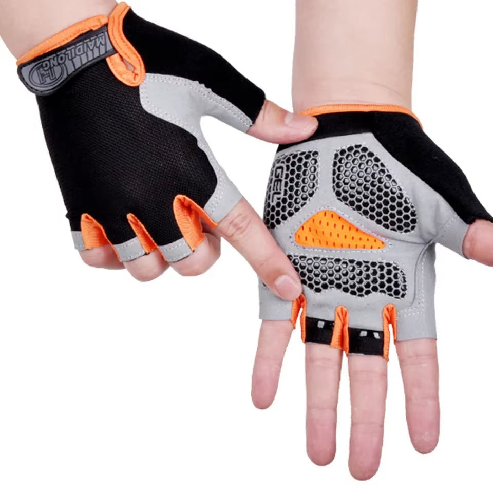 HOT Cycling Anti-Slip Anti-Sweat Men Women Half Finger Gloves Breathable Anti-Shock Sports Gloves Bike Bicycle Glove