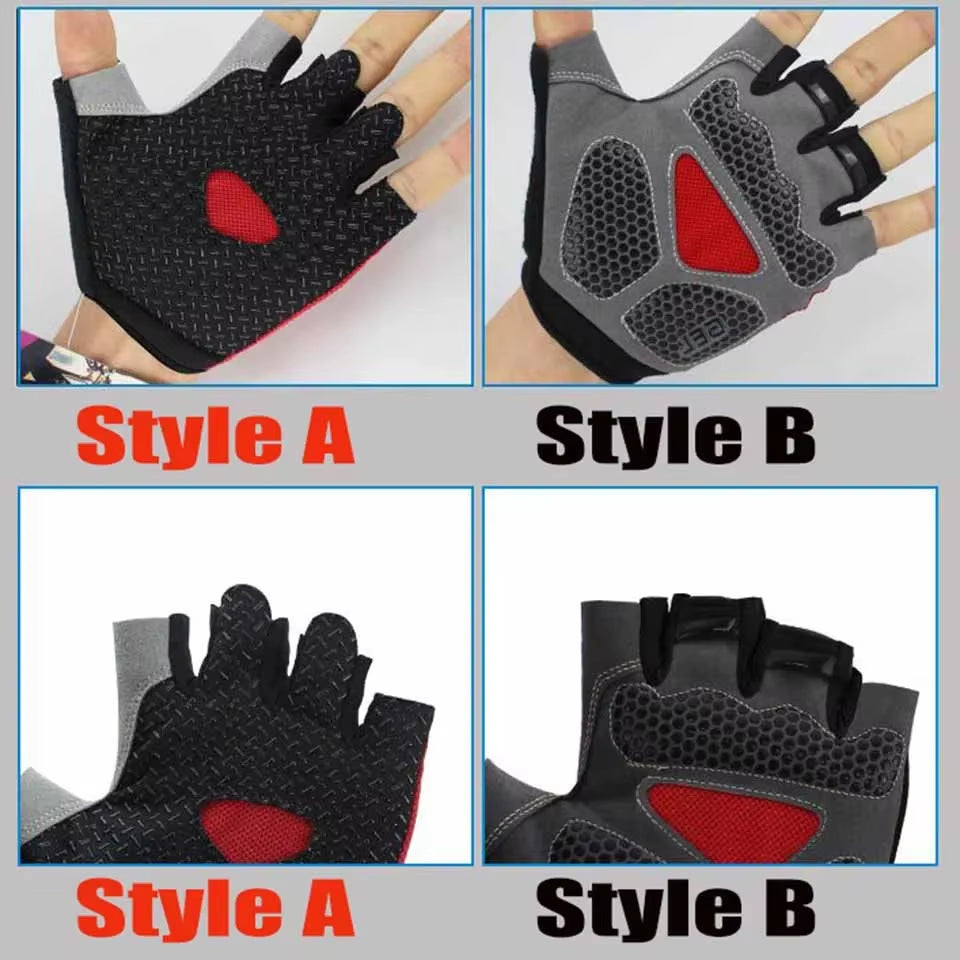 HOT Cycling Anti-Slip Anti-Sweat Men Women Half Finger Gloves Breathable Anti-Shock Sports Gloves Bike Bicycle Glove