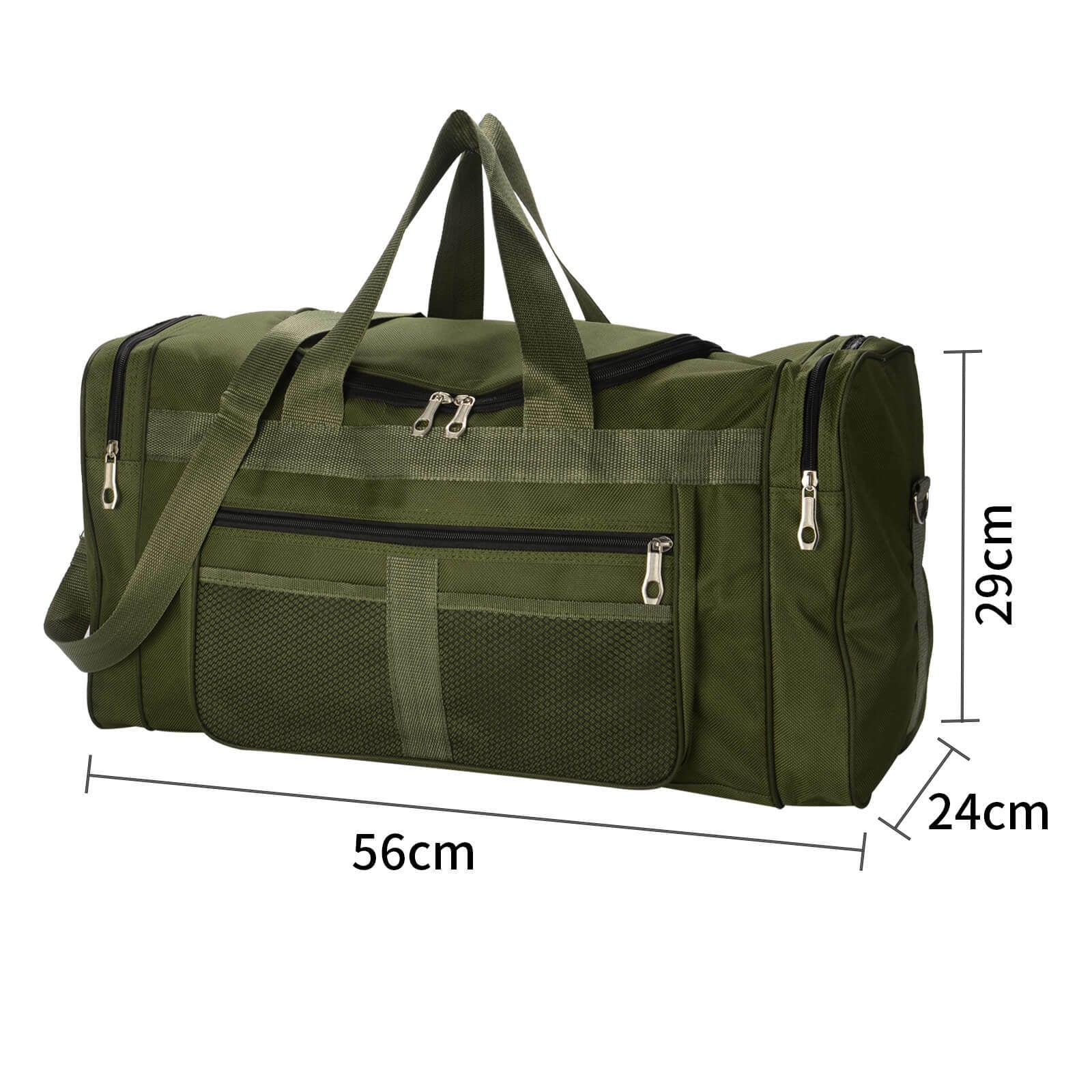 Green Mens Large Sports & Gym Holdall Bag SPORTS TRAVEL WORK EQUIPMENT DUFFLE UK