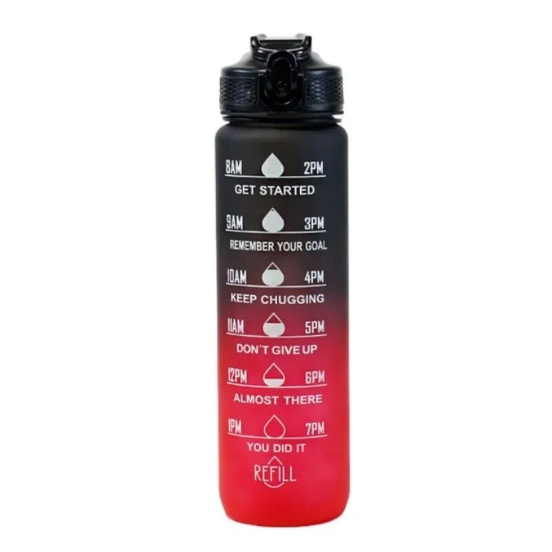 1000ML Capacity Sports Water Bottle Motivational Leak Proof Gym & Sports Drink