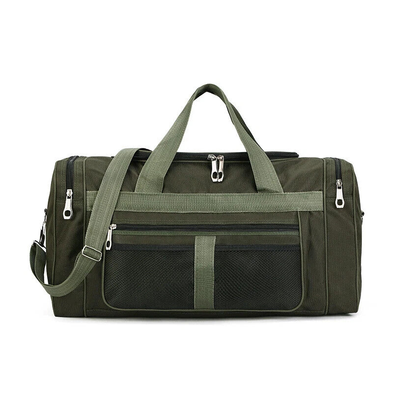 Green Mens Large Sports & Gym Holdall Bag SPORTS TRAVEL WORK EQUIPMENT DUFFLE UK